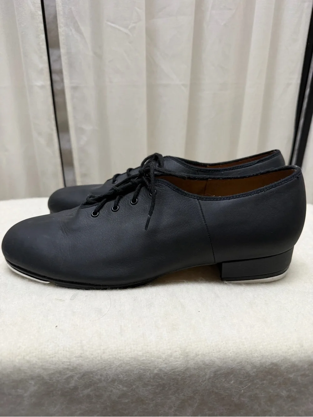 Bloch Black Leather Lace-Up Jazz/Practice Shoes